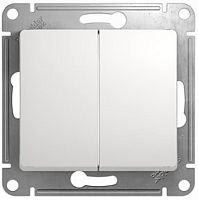 Переключатель без рамки Systeme Electric Glossa 2-кл. проходной белый картинка